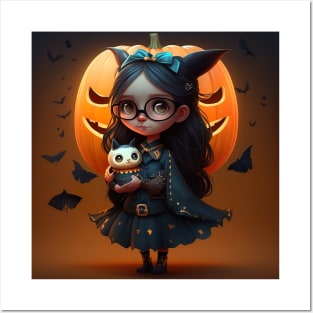 Adorable Trick-or-Treater Posters and Art